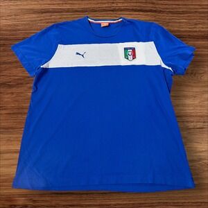 Puma Italia FIGC Soccer T-Shirt XXL Blue‎ Authentic Licensed Product Mens